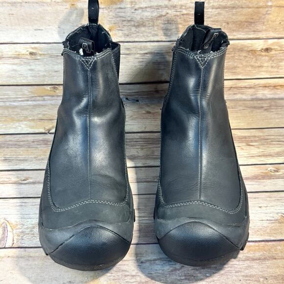 Keen Mens Black Leather Anchorage III Insulated Waterproof Boots SIze 10 main image 7
